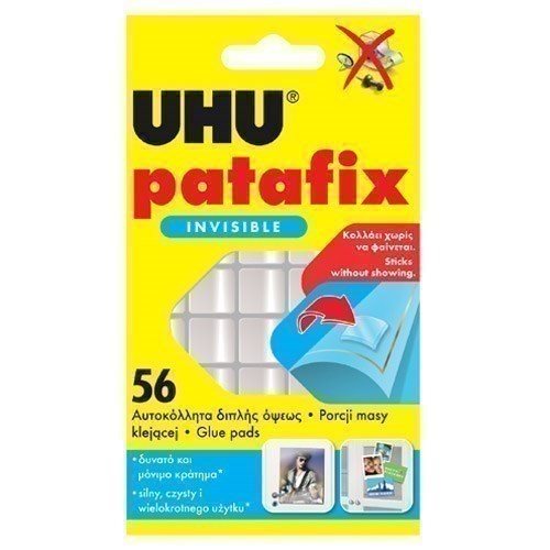 Uhu Patafix Invisible 56 Αυτοκόλλητα Διπλής Όψεως