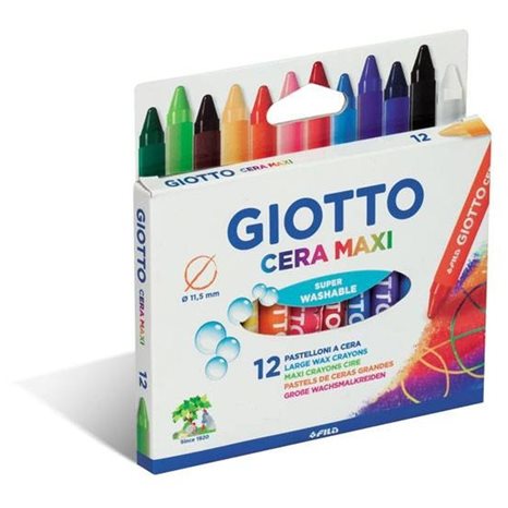 Κηρομπογιά Giotto Cera Maxi 10cm 12τεμ.