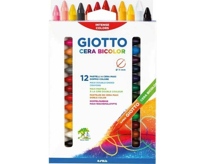 Κηρομπογιά Giotto Cera Bicolor Maxi Duo 12 Τμχ.