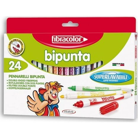 Μαρκαδόροι Fibracolor Bipunta 24 Χρωμάτων