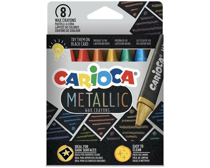 Κηρομπογιές Carioca Metallic 8Pcs