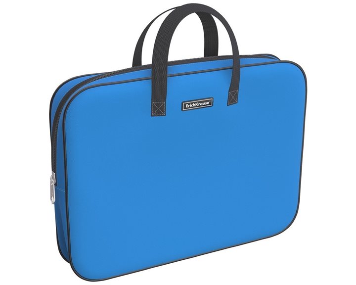 Τσάντα Υφασμάτινη με Φερμουάρ και Χερούλι ErichKrause A4+ Neon Blue 54671