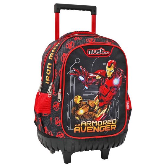 Τσάντα Τρόλλευ Must 34x20x44cm 3 Θήκες Avengers Iron Man