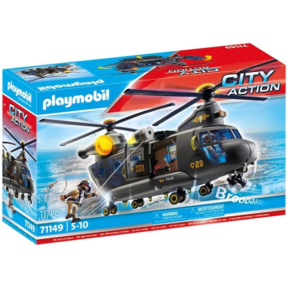 Playmobil City Action Ελικόπτερο Ειδικών Δυνάμεων Με Δύο Έλικες
