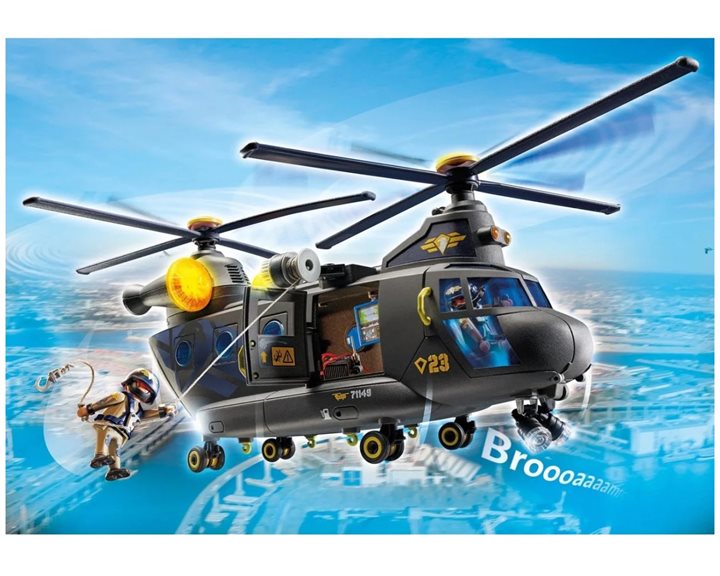 Playmobil City Action Ελικόπτερο Ειδικών Δυνάμεων Με Δύο Έλικες