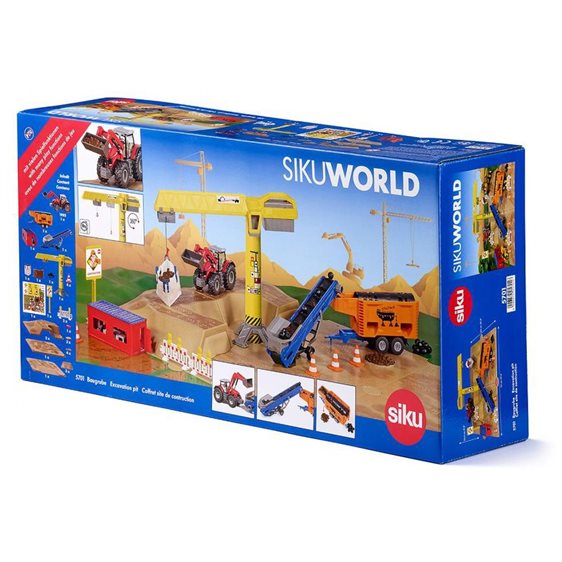 Siku World Baugrube With Tractor Crane Conveyor Belt Boxed