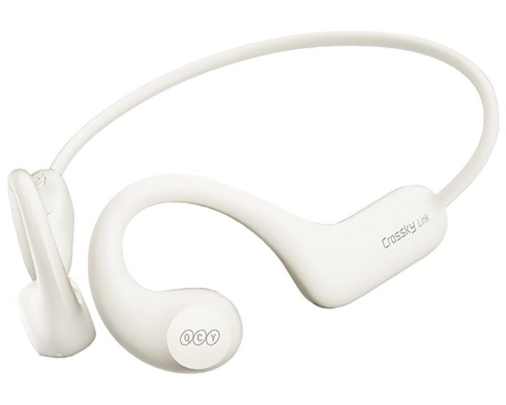 QCY Crossky Link White- Open Ear Air Bone Conduction Headphones Sports Waterproof IPX6 Headset BT5.3