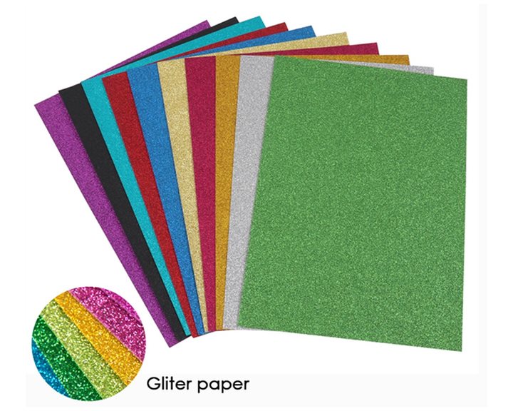 Χαρτόνι Glitter 20x30 160gsm 10τεμ Mix