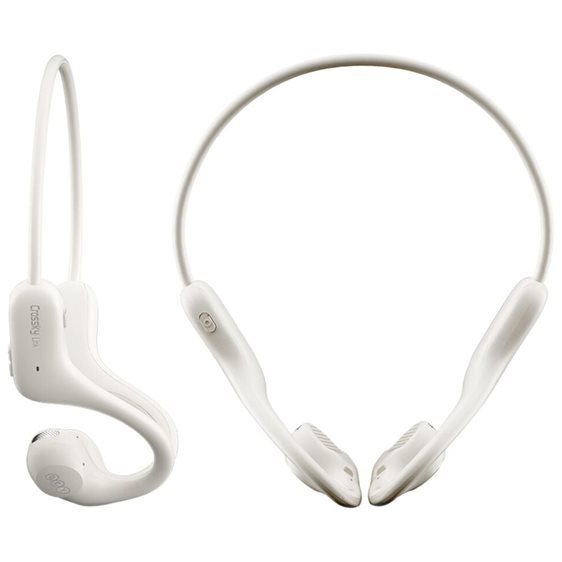 QCY Crossky Link White- Open Ear Air Bone Conduction Headphones Sports Waterproof IPX6 Headset BT5.3