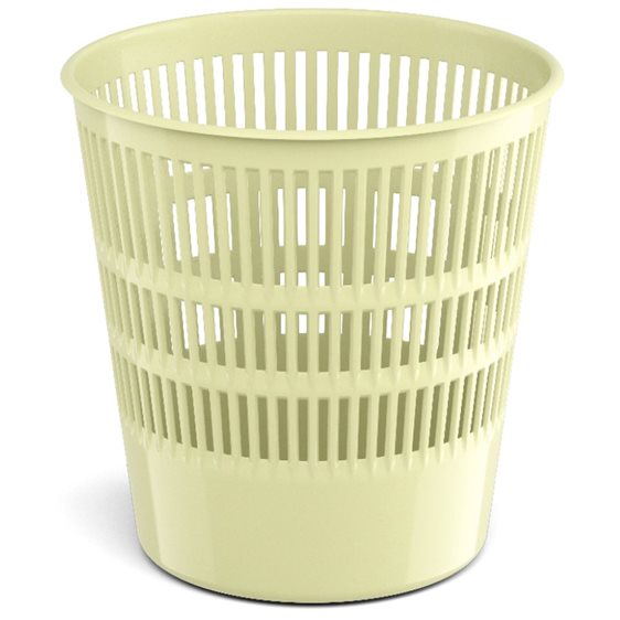Latticed wastebasket ErichKrause® Pastel, 12l, yellow