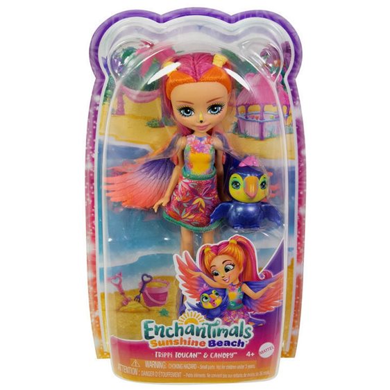 Mattel Enchantimals Sunshine Beach Trippi Toucan and Canopy Doll FNH22 / HRX83