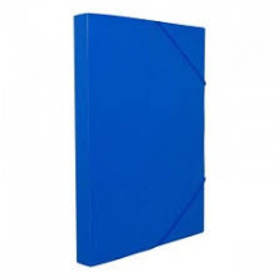 Κουτί Αρχείου Πλαστικό Με Λάστιχο 36χ26χ4 Μπλε