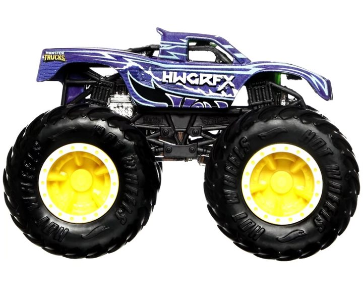 Mattel Hot Wheels Οχήματα Monster Trucks Χρωμοκεραυνοί Podium Grasher HGX06 / HGX08