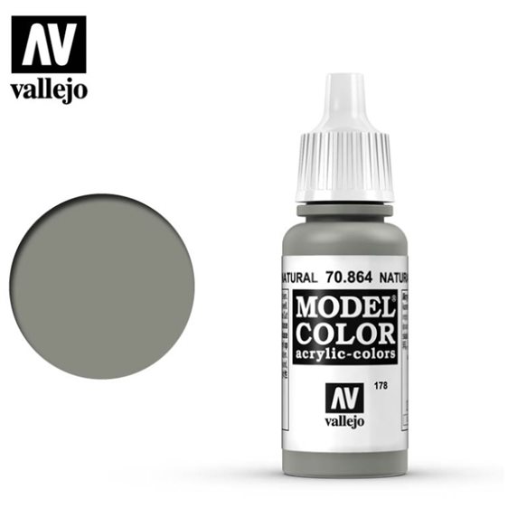 Model color acrylic paint -Vallejo 17ml -Natural steel  70864