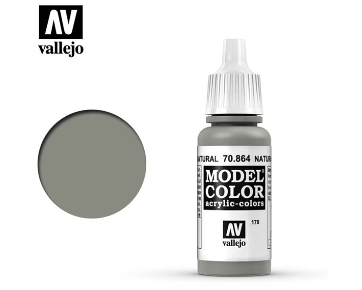 Model color acrylic paint -Vallejo 17ml -Natural steel  70864