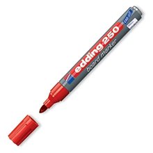 Μαρκαδόρος Edding 250 Ασπροπίνακα 1.5-3mm Επαναγεμιζόμενος Κόκκινος  Μαρκαδόροι