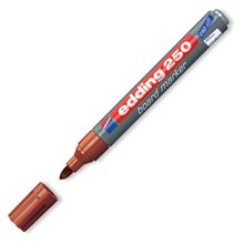 Μαρκαδόρος Edding 250 Ασπροπίνακα 250 1.5-3mm Επαναγεμιζόμενος Καφέ  Μαρκαδόροι