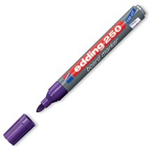 Μαρκαδόρος Edding 250 Ασπροπίνακα 1.5-3mm Επαναγεμιζόμενος Μώβ  Μαρκαδόροι