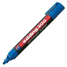 Μαρκαδόρος Edding 300 Ανεξίτηλος 1.5-3mm Μπλέ Στρογγυλή Μύτη  Μαρκαδόροι