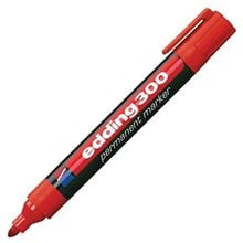 Μαρκαδόρος Edding 300 Ανεξίτηλος 1.5-3mm Κόκκινος Στρογγυλή Μύτη  Μαρκαδόροι