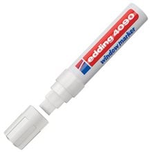 Μαρκαδόρος Edding 4090 Παραθύρων 4-15mm Τετράγωνη Μύτη 4-15mm Λευκός  Μαρκαδόροι