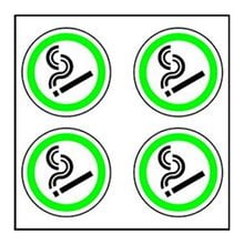 Πινακίδα Σήμανσης Infosign Αυτοκόλητο Pvc Φ5cm 4τμχ. Χώρος Καπνιστών 16817  Σήμανση - Επιγραφές