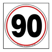 Πινακίδα Σήμανσης Infosign Αυτοκόλητο Pvc Φ12εκ. 90χλμ.  Σήμανση - Επιγραφές