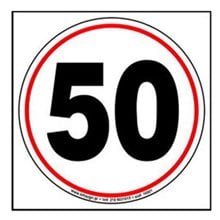 Πινακίδα Σήμανσης Infosign Αυτοκόλητο Pvc Φ12εκ. 50χλμ.  Σήμανση - Επιγραφές