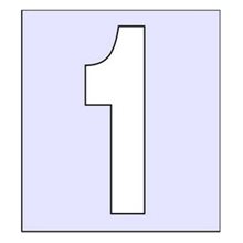 Αριθμοί Οδών Infosign Plexiglas 2mmx7cm. No 1  Σήμανση - Επιγραφές