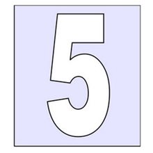 Αριθμοί Οδών Infosign Plexiglas 2mmx7cm. No 5  Σήμανση - Επιγραφές
