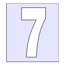 Αριθμοί Οδών Infosign Plexiglas 2mmx7cm. No 7  Σήμανση - Επιγραφές