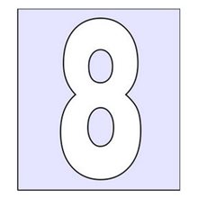 Αριθμοί Οδών Infosign Plexiglas 2mmx7cm. No 8  Σήμανση - Επιγραφές