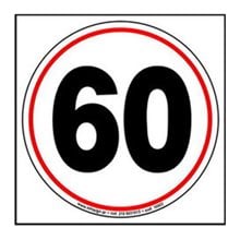 Πινακίδα Σήμανσης Infosign Αυτοκόλητο Pvc Φ12εκ. 60χλμ.  Σήμανση - Επιγραφές