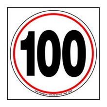 Πινακίδα Σήμανσης Infosign Αυτοκόλητο Pvc Φ12εκ. 100χλμ.  Σήμανση - Επιγραφές