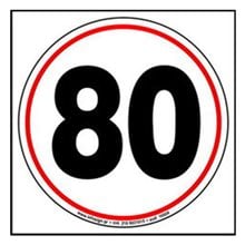 Πινακίδα Σήμανσης Infosign Αυτοκόλητο Pvc Φ12εκ. 80χλμ 16804  Σήμανση - Επιγραφές