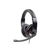 GEMBIRD STEREO HEADSET GLOSSY BLACK  Ακουστικά Headset - Μικρόφωνα