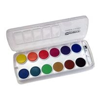 Χρώματα Νερού Angora 12τμχ Opaque 30mm + Λευκό σωληνάριο  Νερομπογιές