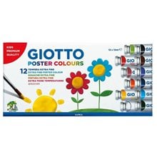 Τέμπερα σετ Giotto 12ml 12τεμ.  Τέμπερες