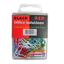 Συνδετήρες Black Red Χρωματιστοί 28mm 80Pcs SL8  Κλιπ - Συνδετήρες- Λάστιχα