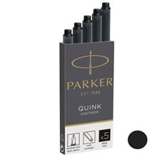 Parker Quink Ανταλλακτικό Μελάνι 5τεμ Cartridges Black  Στυλό