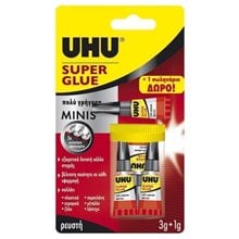 Κόλλα Στιγμής Uhu Super Glue 3gx1g Mini  Κόλλες