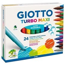 Μαρκαδόρος Giotto Turbo Maxi 5mm 24τεμ.  Μαρκάδοροι Χονδρής Γραφής