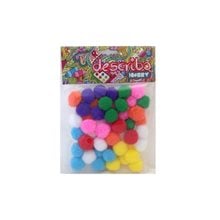 Pompons Describo 25mm Διάφορα Χρώματα Σετ 50 Τεμ.  Υλικά Κατασκευών & DIY