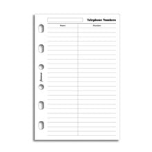Ανταλλακτικό Filofax Telephone Numbers  210207  Ημερολόγια