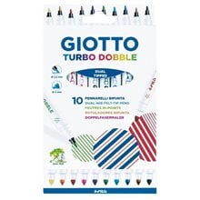 Μαρκαδόρος Giotto Turbo Dobble 2.5mm Και 5mm 10τεμ.  Μαρκάδοροι Ψιλής Γραφής
