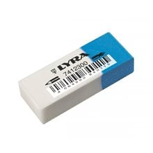 Γόμα Lyra Λευκή Μπλε 50x19x12mm  Γόμες