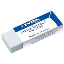 Γόμα Lyra Orlow - Techno Λευκή Σε Πλαστική Θήκη 62x22x12mm 007417202  Γόμες