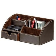 Organizer Γραφείου Osco Δέρμα Καφέ 9123  Βάση Οργάνωσης