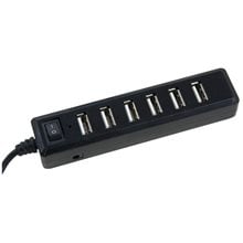 Lamtech USB Hub 7 Ports Black  Card Readers - Usb Hubs