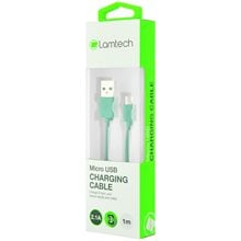 Lamtech Datacable Micro USB 1m Green  Φορτιστές - Καλώδια